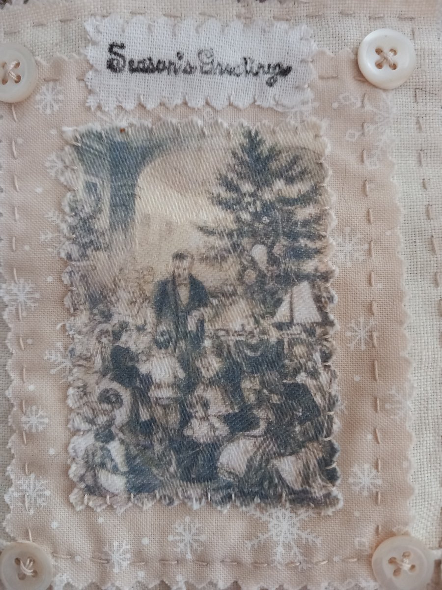 A Victorian Christmas  - a hand-stitched fabric and lace  Christmas decoration 