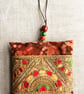 A pretty boho lavender bag with Indian embroidered trim, scented gift - Image 2