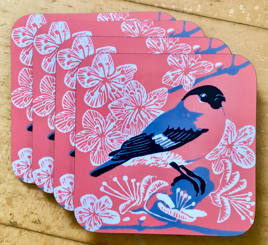 Pk 4 Bullfinch Coasters