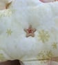 Red and White Fabric Christmas Tree Table Decoration with Snowflake design - Image 5