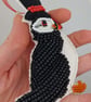 Bead embroidery Puffin ringmaster decoration - Image 3