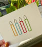Hand Embroidered Birthday Card with Colourful Candles