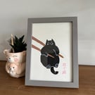 Sushi cat drawing 