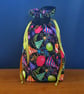 Medium Reusable Birthday Gift Bag - Balloons Party Hats and Streamers Print