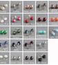 8mm Iridescent Light Blue Stud Earrings - Round Pale Blue Glass Pearl Studs - Image 6