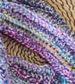  Crochet Infinity Scarf Wrap Cowl 'Rainbow Sherbet' - Image 2