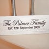 shabby chic distressed plaque - personalised family