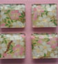 FRIDGE MAGNETS ( set of 4 ) Yuzen. ( screenprinted ) .Cherry blossom , Sakura.  - Image 3