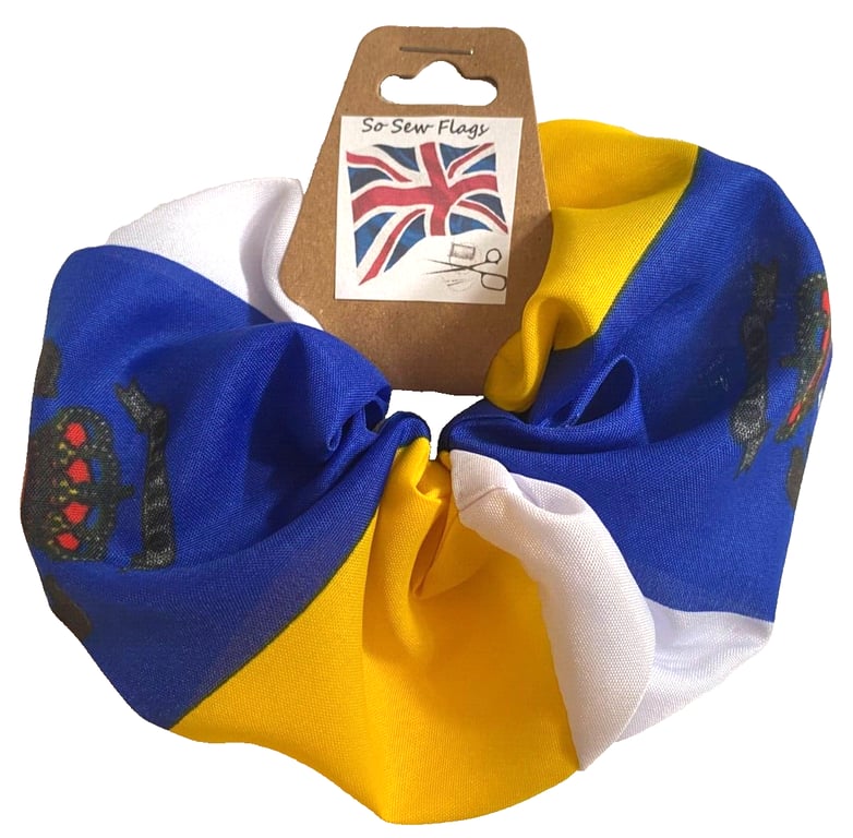 Canary Islands Flag Hair Scrunchie Scrunchies Accessory Band Elastic