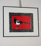 Original lino cut print "In the frame" - Image 1
