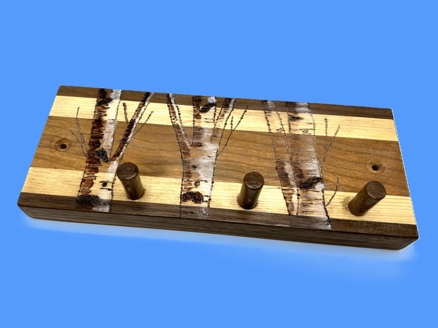 Three Key Holder on 3 coloured woods – SKU-KH1