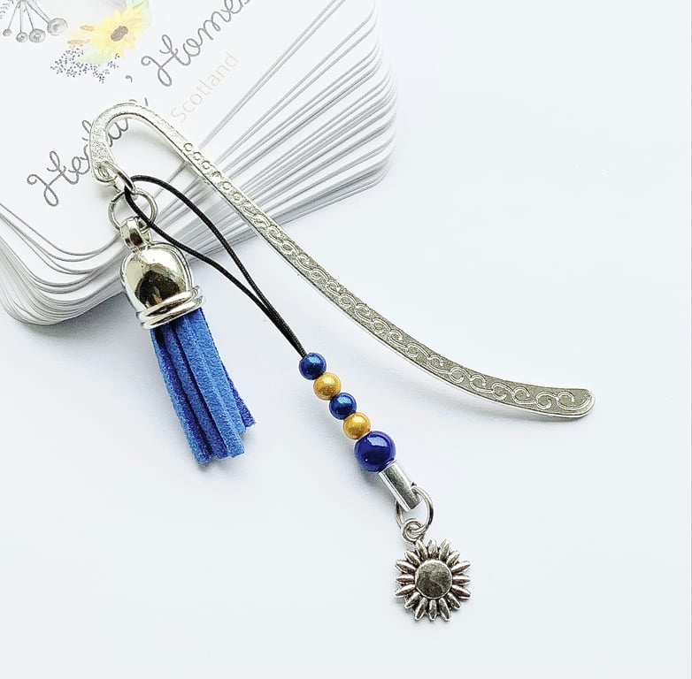 Sunflower Bookmark. Metal Bookmark. Gift For Booklovers. Reading Gift. Sun Charm