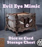 Large Evil Eye Mimic Chest, Dice or card storage - Dungeons and Dragons, RPG tab