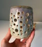 Handmade ceramic candle holder, ceramic luminary  - Image 3