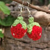 Strawberry Earrings, Fruit Earrings, Summer Jewellery, Red Earrings
