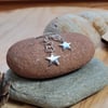 Silver Star Dangle Earrings 