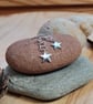Silver Star Dangle Earrings 