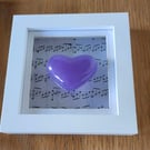 Framed Fused Glass Heart