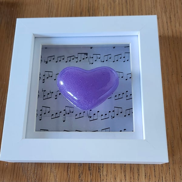 Framed Glass Heart