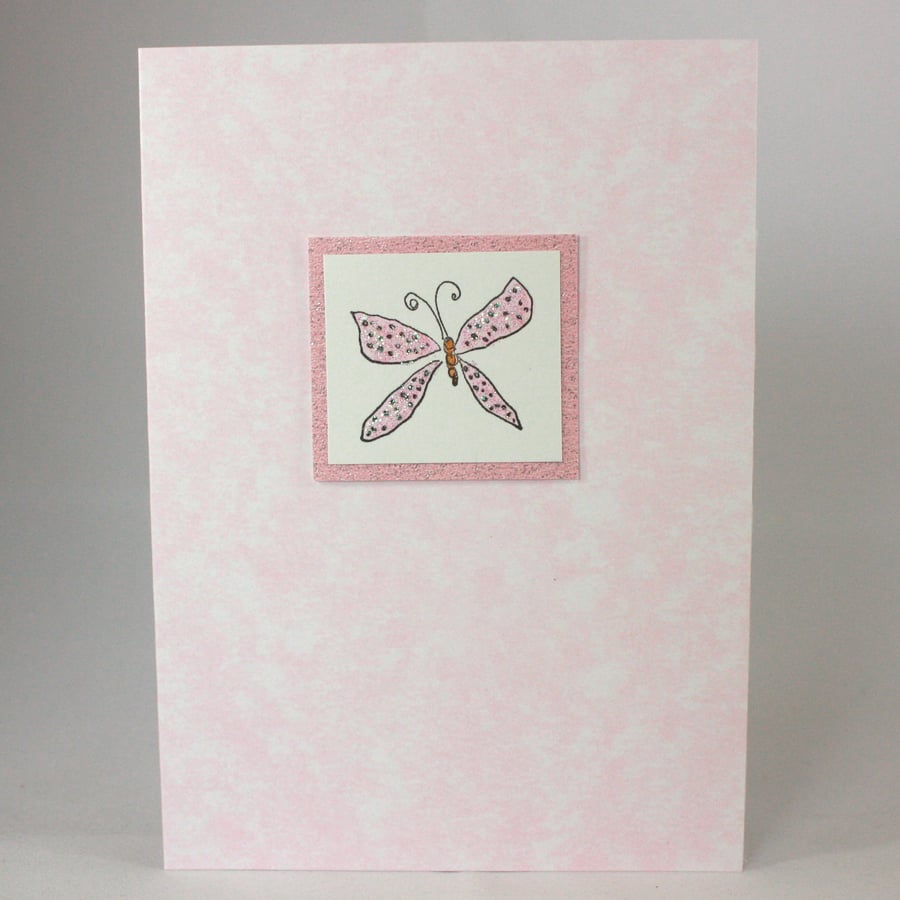 Handmade butterfly greetings card