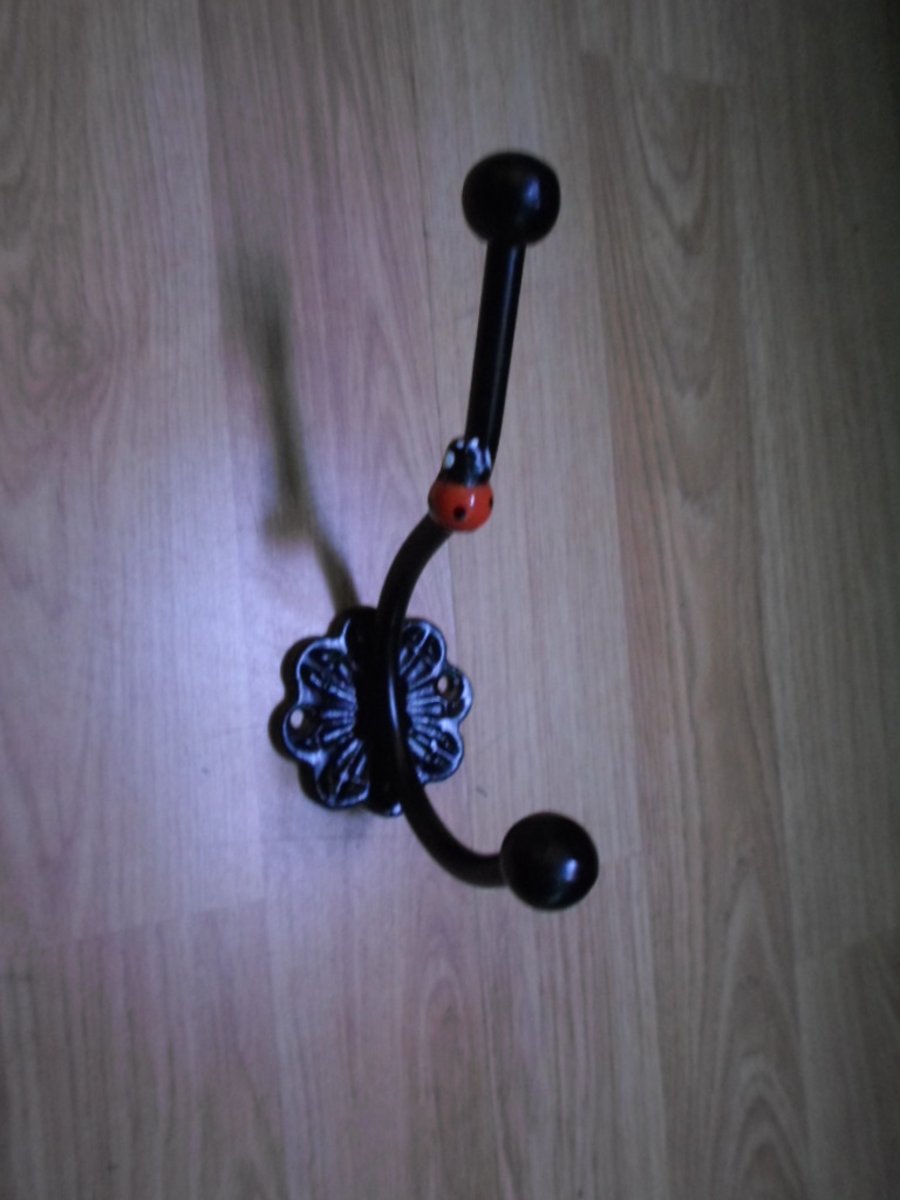 Ladybird Coat Hook............Wrought Iron (Forged Steel) Hand Made