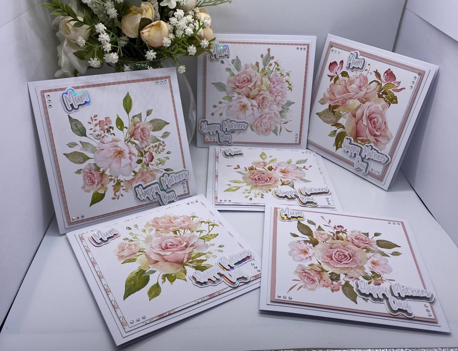 A little luxury for a small price Mothers day cards with shimmering Silver writi