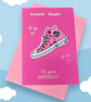 Birthday card for a special daughter with a converse clothing patch.   - Image 4