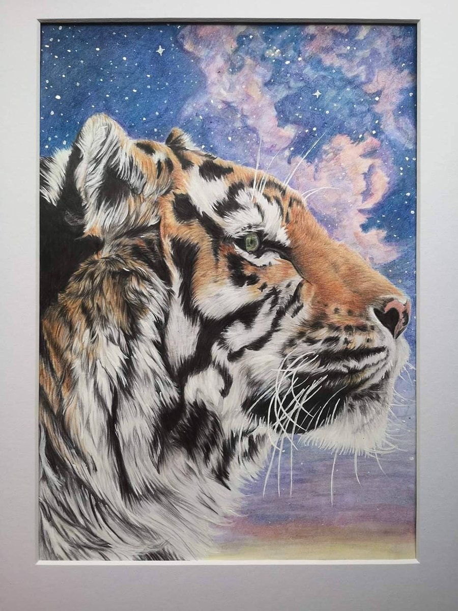 'Shiva's Vigil' Original Artwork - Tiger Wildlife Art