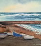 Boats at Sennen Cove, Cornwall,  Original Watercolour Painting Mounted - Image 6