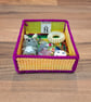 Small tray for small desk items - yellow, green, and orange with magenta edging - Image 4