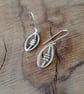 Silver Rugby Ball Drop Earrings - Image 1