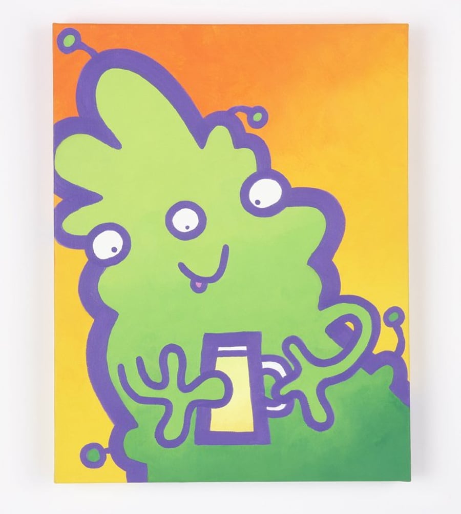 SALE - Scrumpy Bumpy - original art - acrylic on deep edge canvas