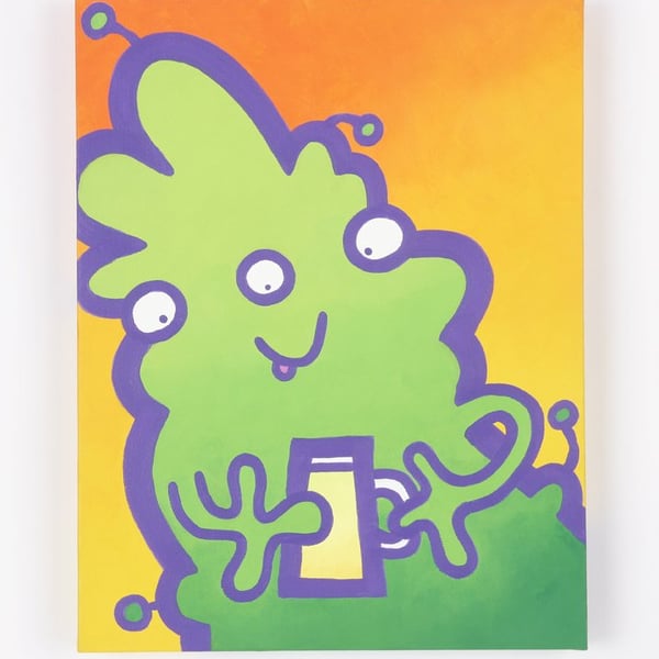 SALE - Scrumpy Bumpy - original art - acrylic on deep edge canvas