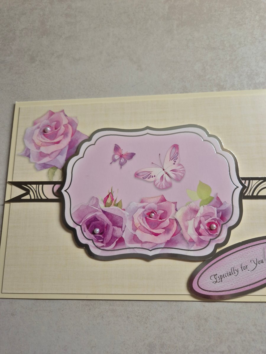 Hunkydory handmade ladies birthday card