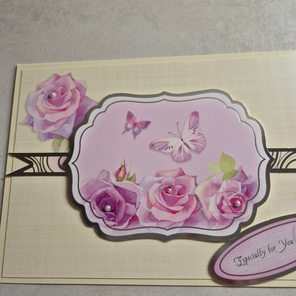 Hunkydory handmade ladies birthday card