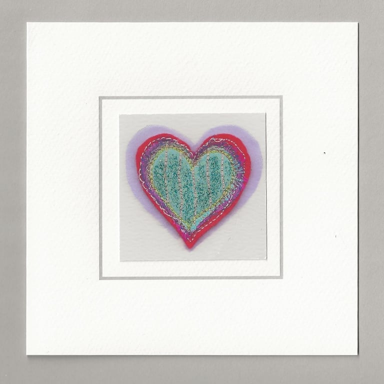 heat blue, handmade card