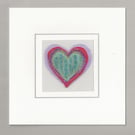 heat blue, handmade card