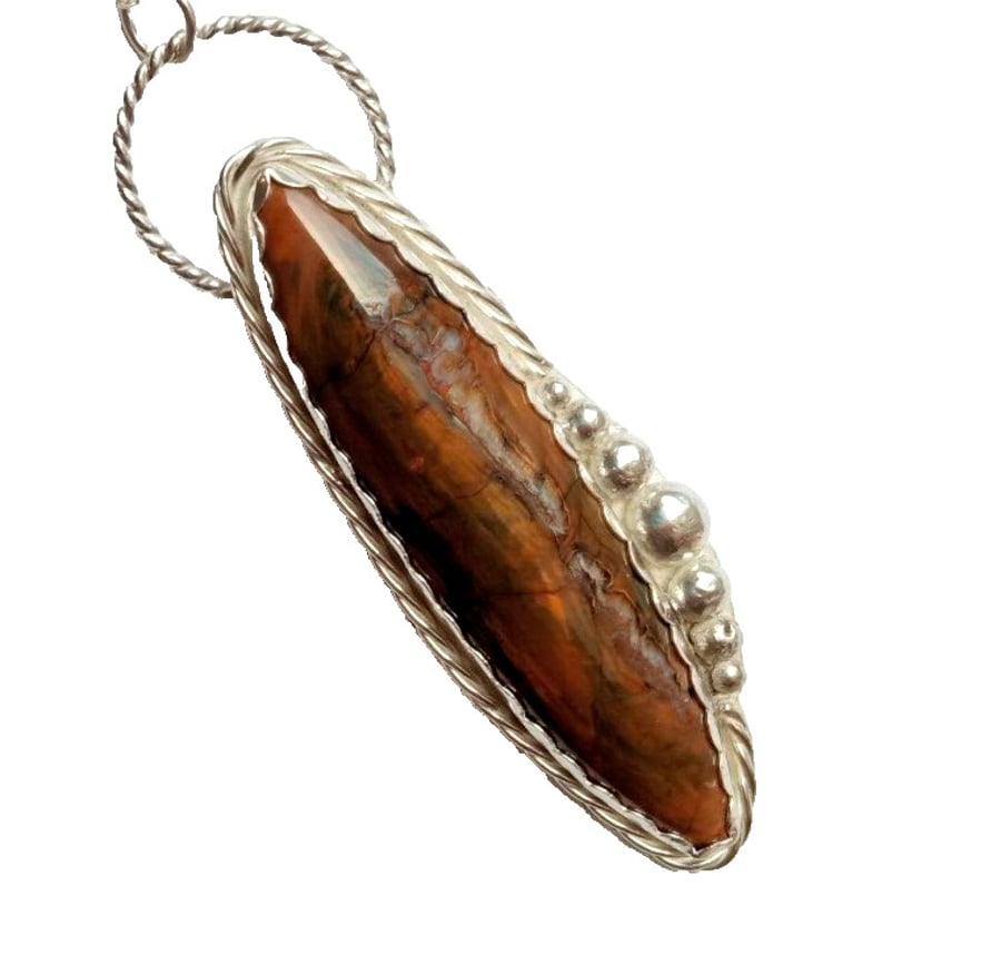 Mammoth Tooth Fossil Necklace Sterling Silver Jewellery Gift Statement Piece