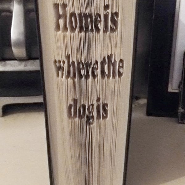 Home is where the dog is CUT & FOLD Book Folding Pattern - EMAILED PDF PATTERN