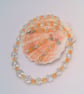 Citrine & Vintage Crystal Beaded Necklace & Earrings, Gift for Her, Mother's Day - Image 1