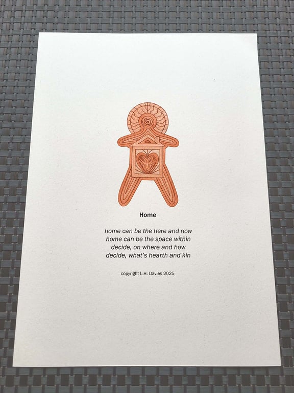 Poetry Art Print - 'Home' Limited Edition