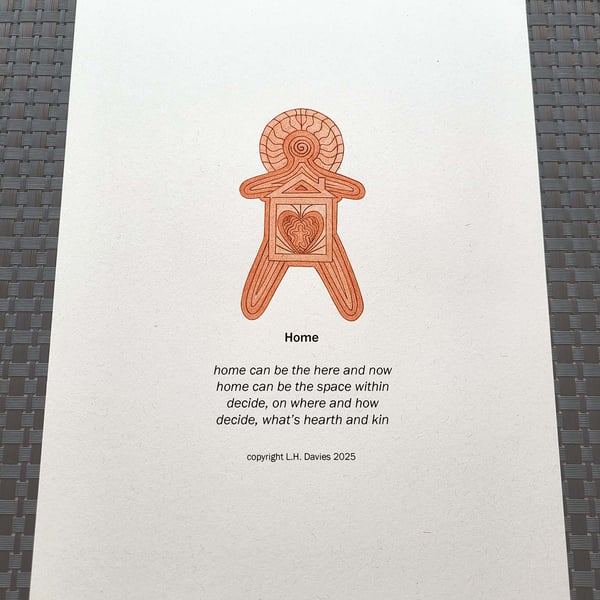 Poetry Art Print - 'Home' Limited Edition
