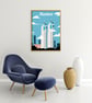 Mumbai travel print, Mumbai retro city print, India travel poster, gift - Image 6