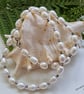 Designer Large Ivory Rice Freshwater Pearl Sterling Silver Necklace - Image 6