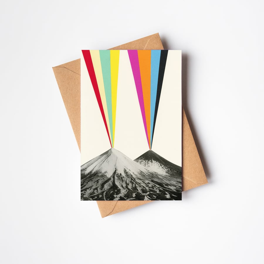 Modern Mountain Greeting Card - Volcanos