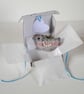 'A little bird told me' wool felt and crochet bird letterbox gift.