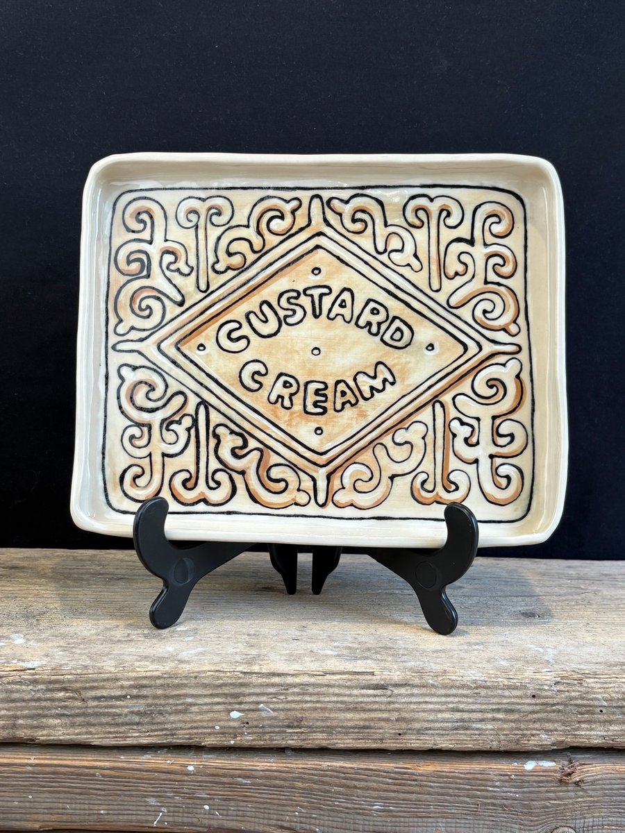 Custard Cream Biscuit Plate