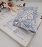 Handmade blue and white foliage leaf print glasses case.  - Image 4