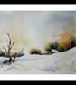 Tree in Snow, Original Watercolour Painting. - Image 2