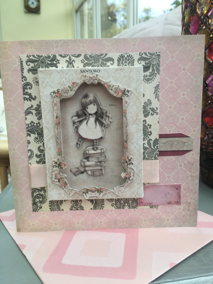 Gorjuss girl box frame greetings card